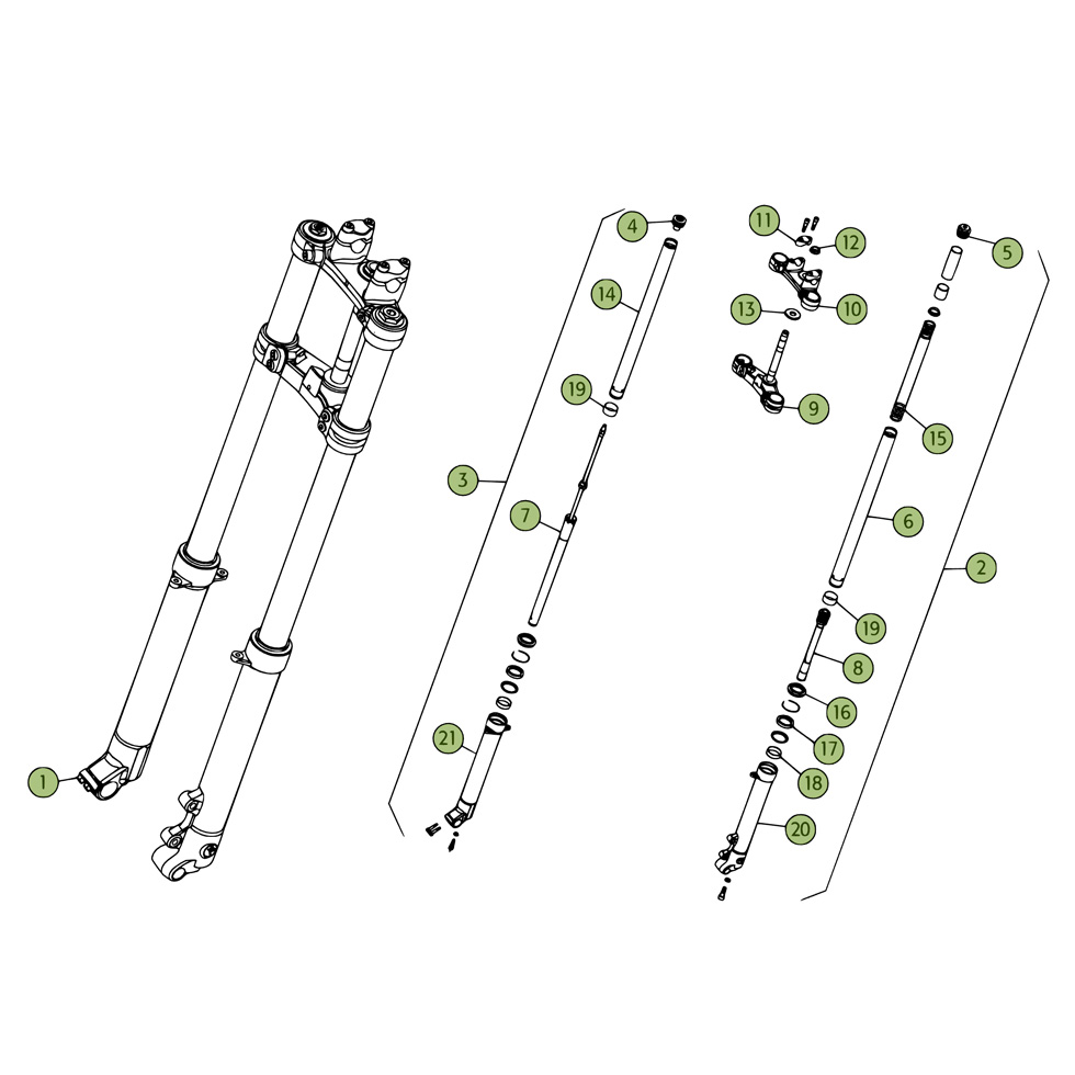 Beta EVO80 12 Gabel 3 Ersatzteile