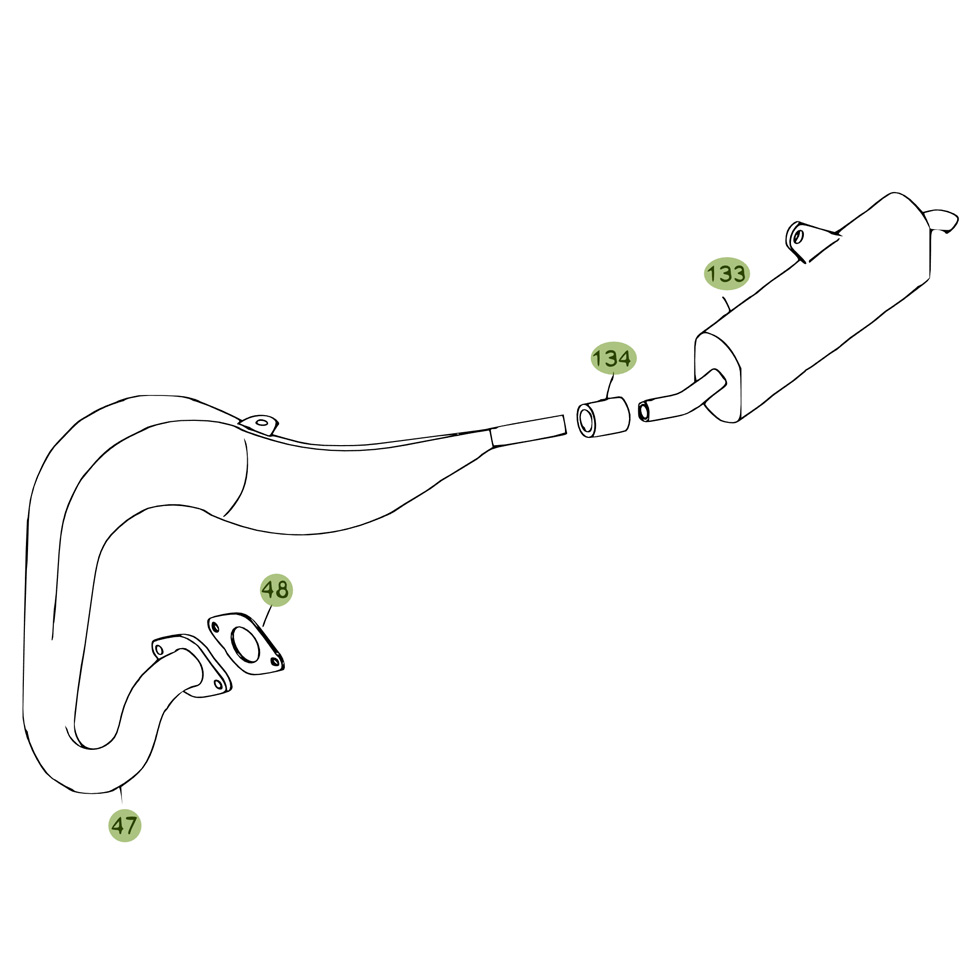 Beta EVO80 14 Auspuffsystem Ersatzteile Beta EVO80 14 Auspuffsystem Ersatzteile