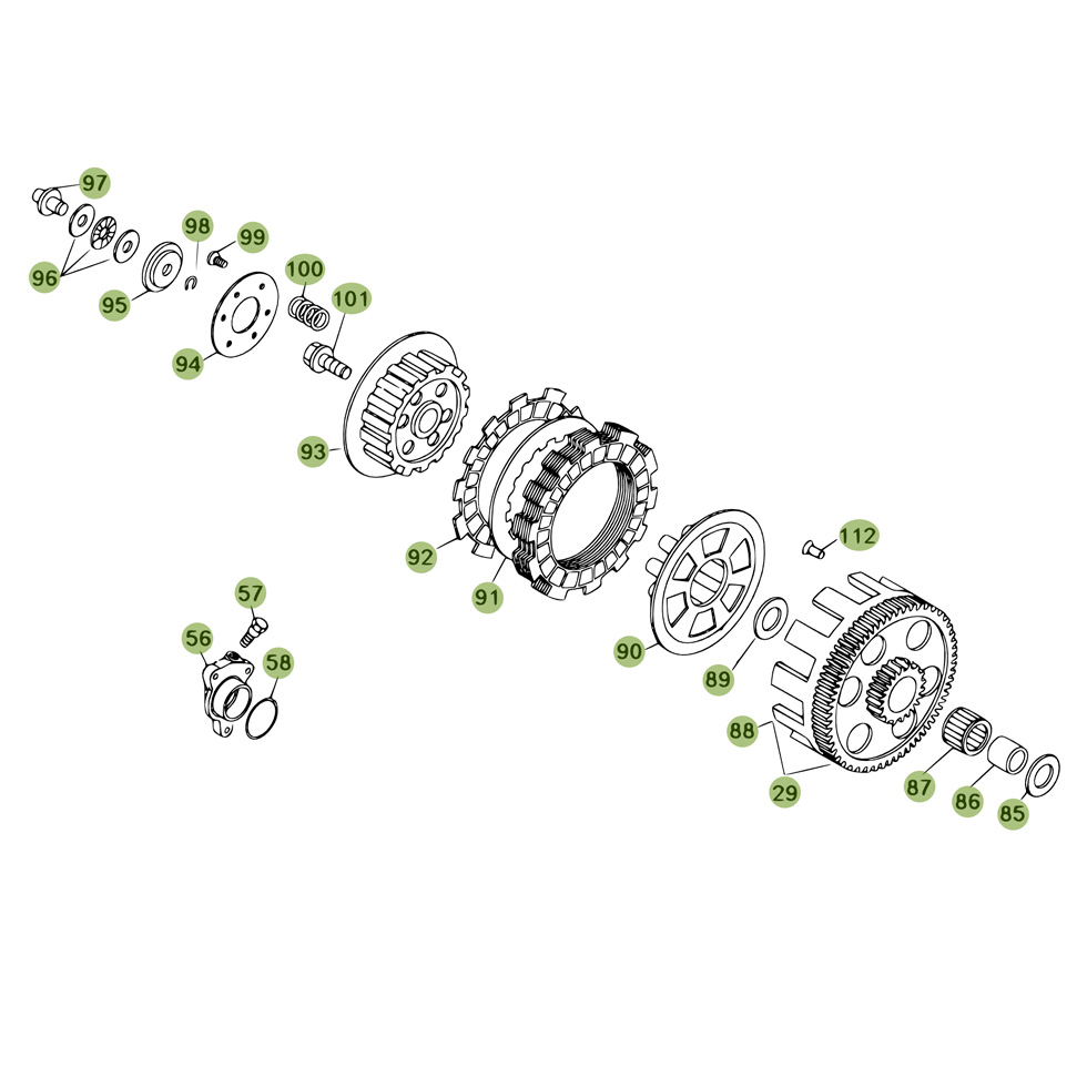 Beta EVO80 14 Primärtrieb/Kupplung 1 Ersatzteile Beta EVO80 14 Primärtrieb/Kupplung 1 Ersatzteile