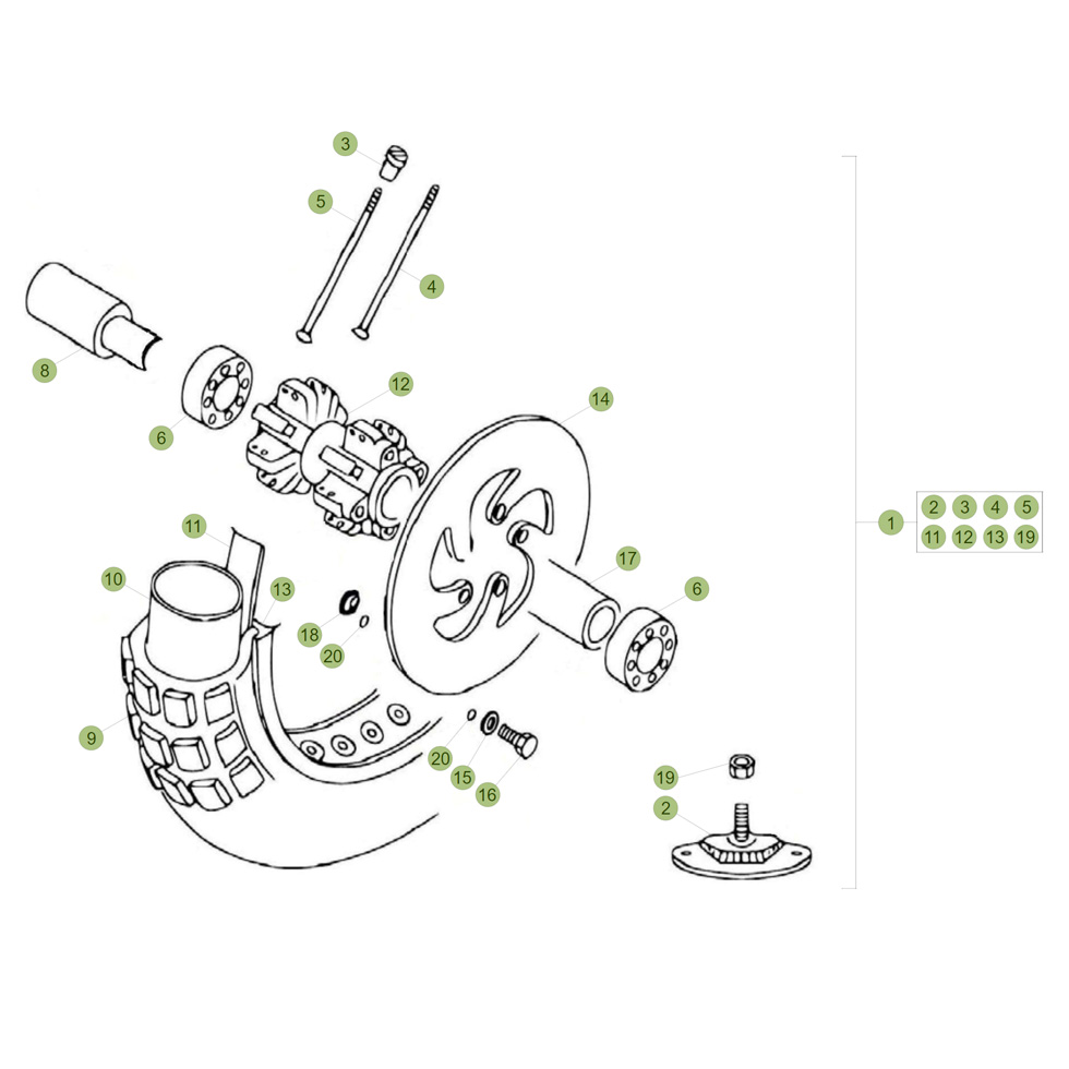 Beta EVO80 15 Vorderrad Ersatzteile