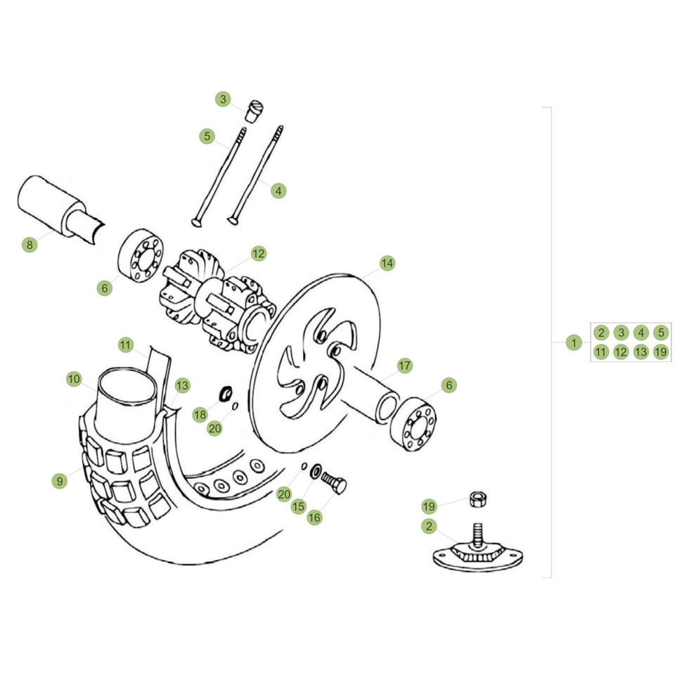 Beta EVO80 16 Vorderrad Ersatzteile