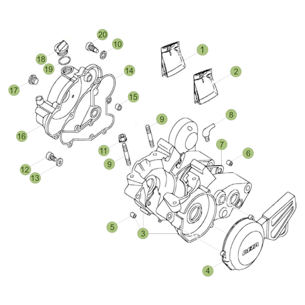 Beta EVO80 16 Motorgehäuse Ersatzteile