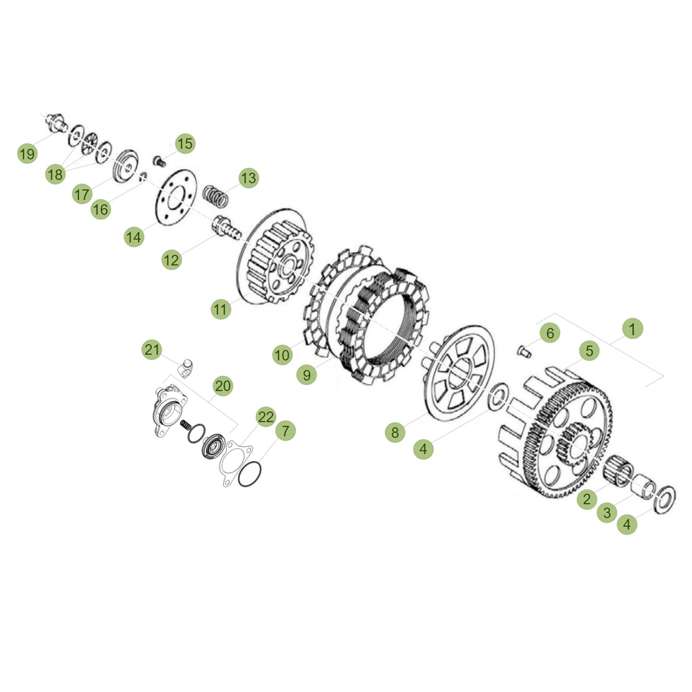 Beta EVO80 16 Primärtrieb/Kupplung Ersatzteile