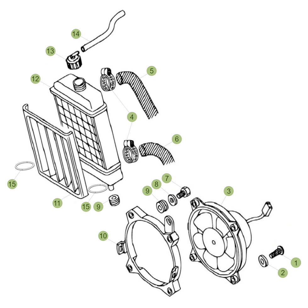 Beta EVO80 17 Kühlsystem Ersatzteile Beta EVO80 17 Kühlsystem Ersatzteile