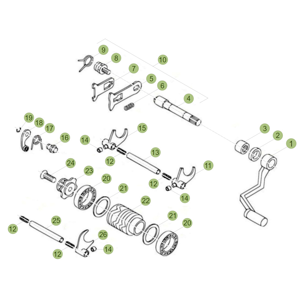 Beta EVO80 18 Schaltung Ersatzteile Beta EVO80 18 Schaltung Ersatzteile
