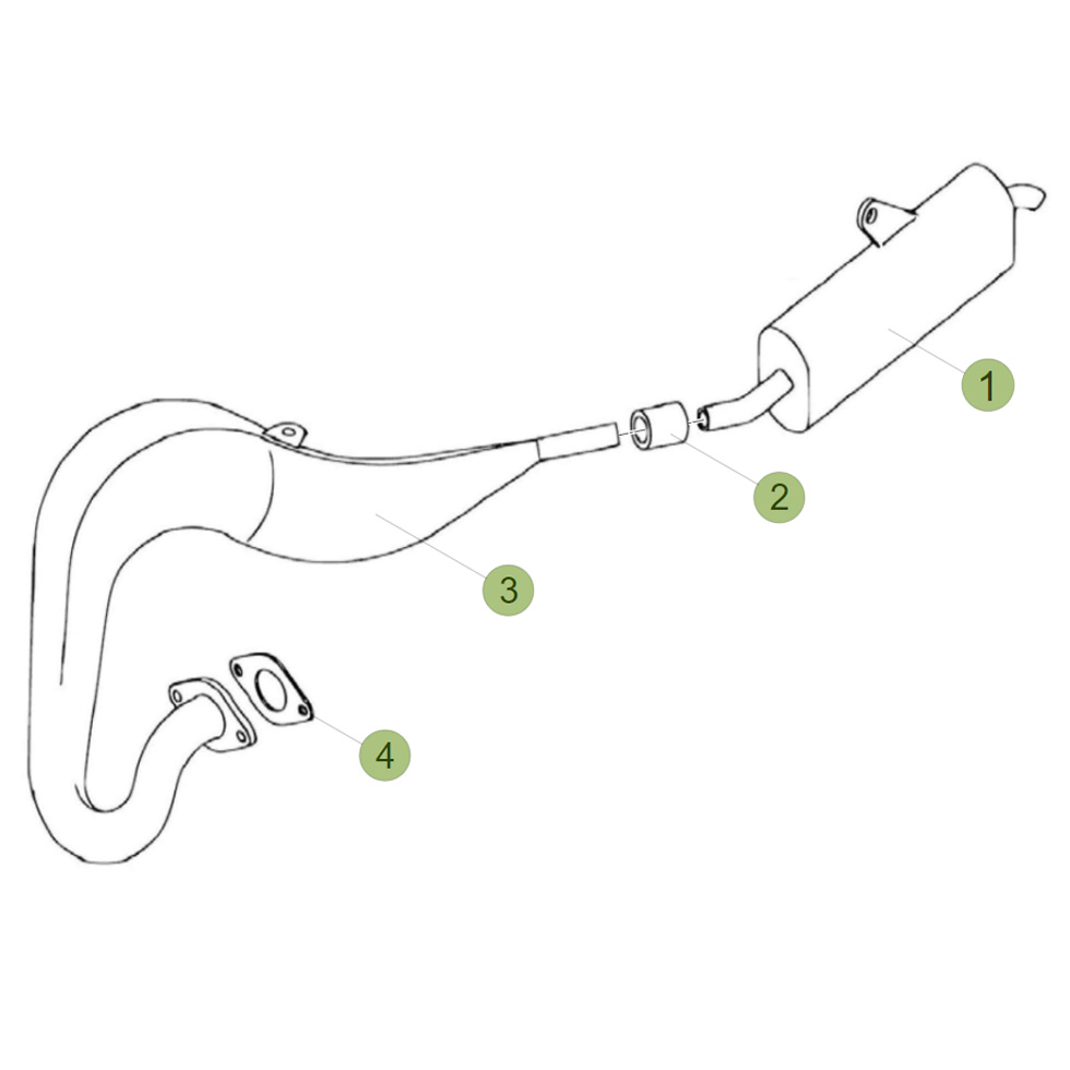 Beta EVO80 Junior 09 Auspuffsystem Ersatzteile Beta EVO80 Junior 09 Auspuffsystem Ersatzteile
