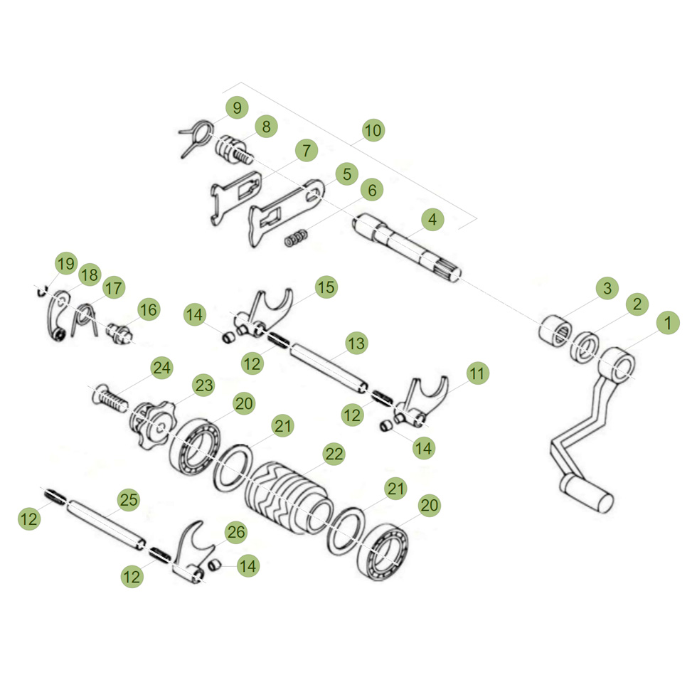 Beta EVO80 Junior 09 Kickstarter Ersatzteile Beta EVO80 Junior 09 Kickstarter Ersatzteile