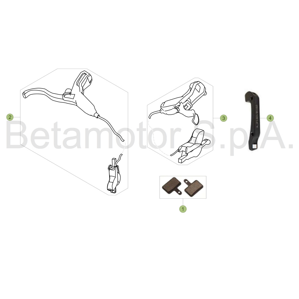 Beta Minitrial Elektro 17 Bremsen Ersatzteile