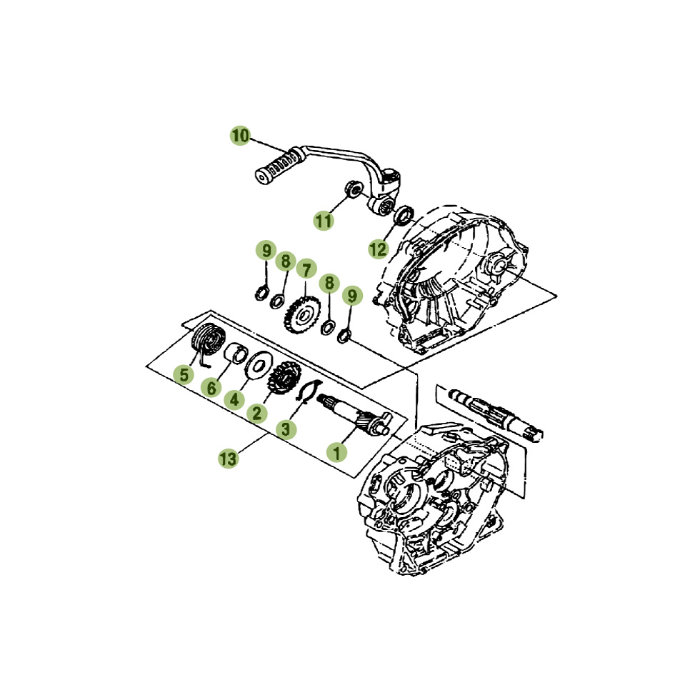 Beta RE125 09 Kickstarter Ersatzteile Beta RE125 09 Kickstarter Ersatzteile