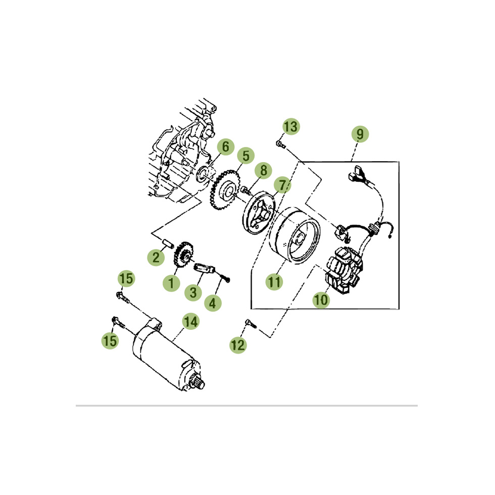 Beta RE125 09 Elektrostarter Ersatzteile Beta RE125 09 Elektrostarter Ersatzteile