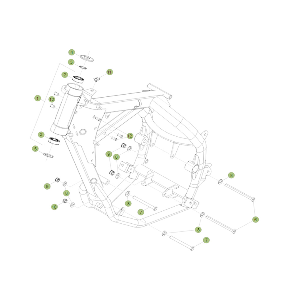 Beta RE125 13-14 Rahmen/Ausleger Ersatzteile