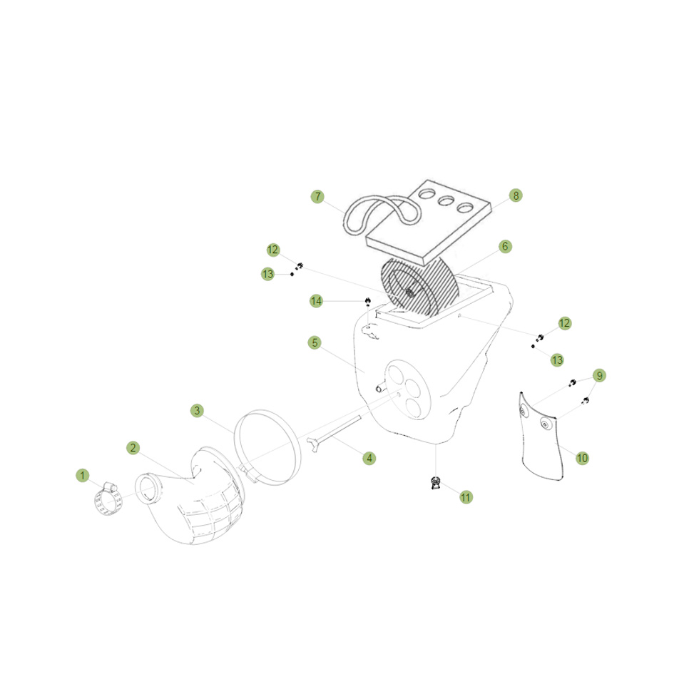Beta RE125 13-14 Luftfilterkasten Ersatzteile