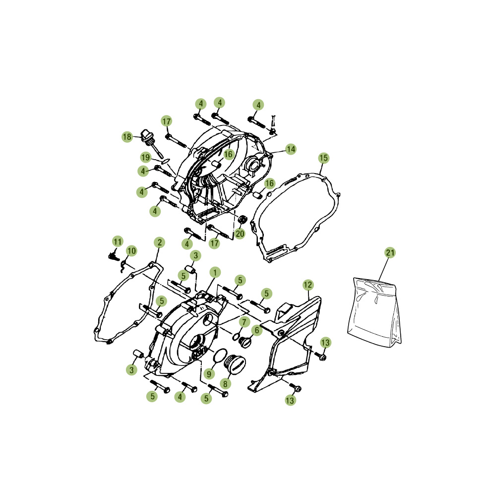 Beta RE125 13-14 Motorgehäuse 2 Ersatzteile Beta RE125 13-14 Motorgehäuse 2 Ersatzteile