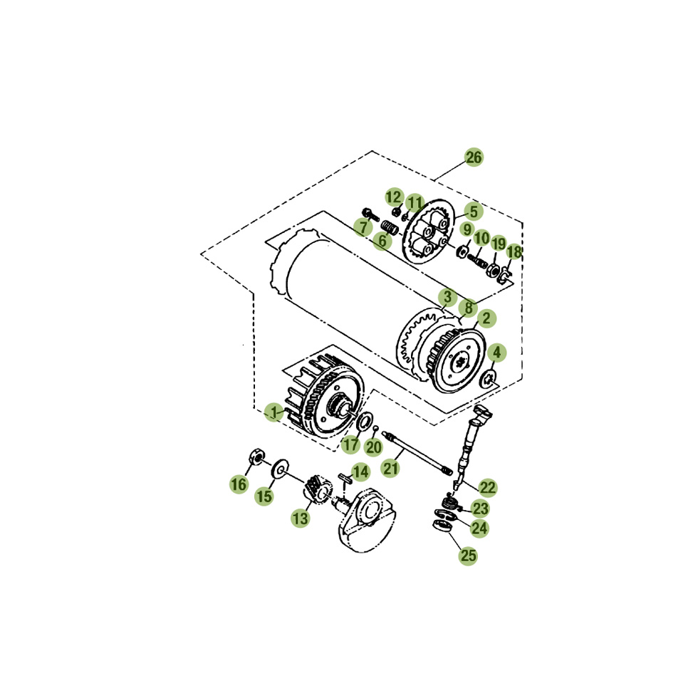 Beta RE125 13-14 Primärtrieb/Kupplung Ersatzteile Beta RE125 13-14 Primärtrieb/Kupplung Ersatzteile