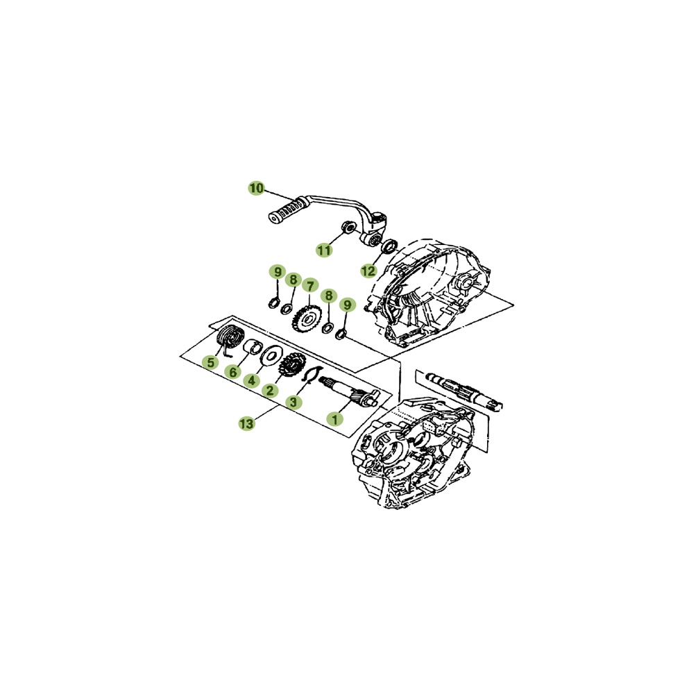Beta RE125 13-14 Kickstarter Ersatzteile Beta RE125 13-14 Kickstarter Ersatzteile