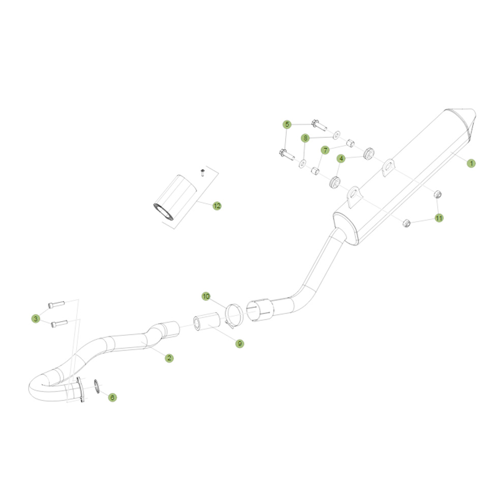 Beta RE125 15 Auspuffsystem Ersatzteile Beta RE125 15 Auspuffsystem Ersatzteile