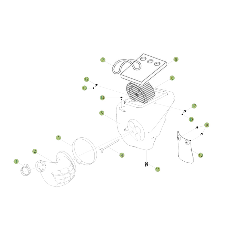 Beta RE125 15 Luftfilterkasten Ersatzteile Beta RE125 15 Luftfilterkasten Ersatzteile