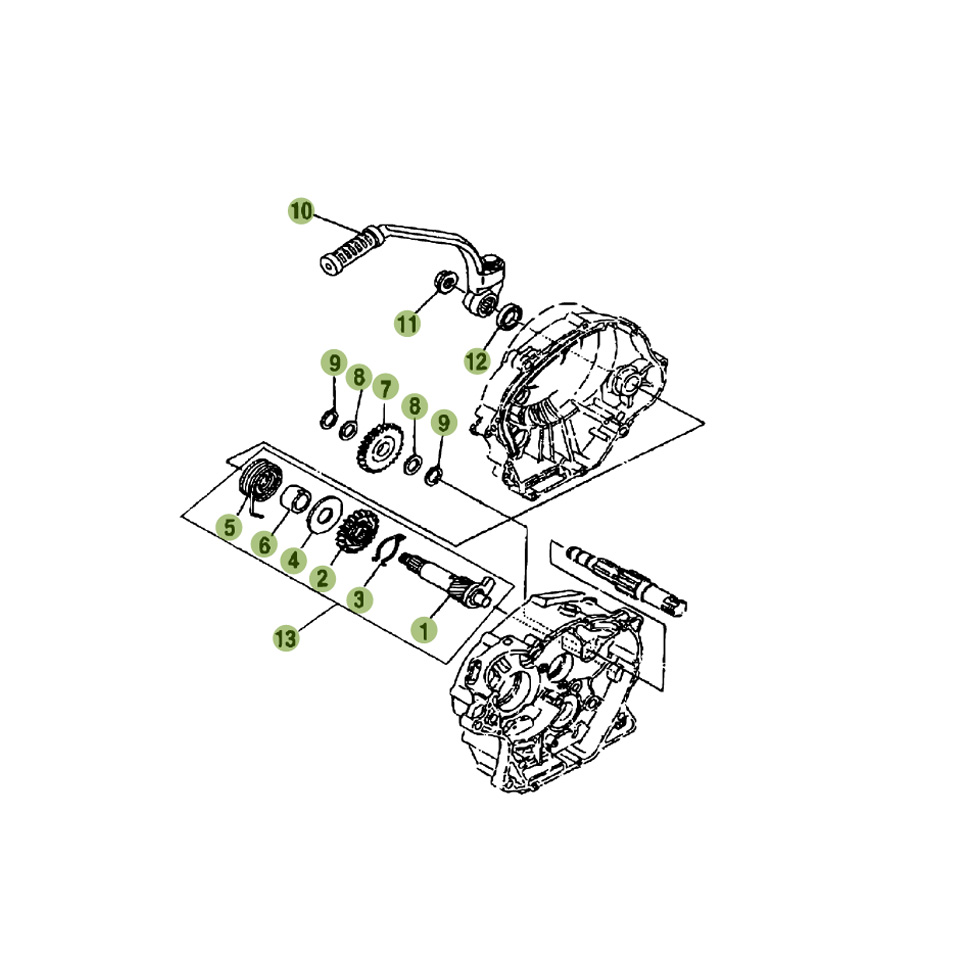 Beta RE125 15 Kickstarter Ersatzteile