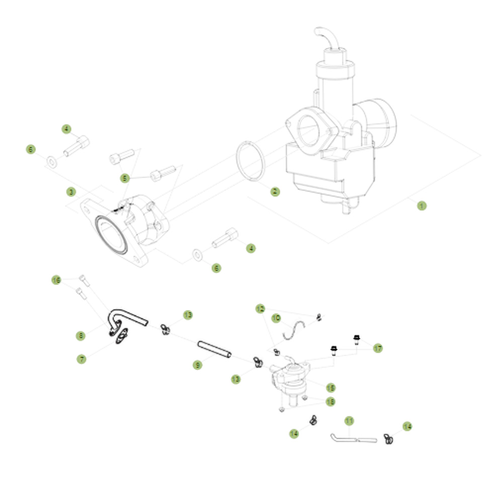 Beta RE125 15 Vergaser Ersatzteile