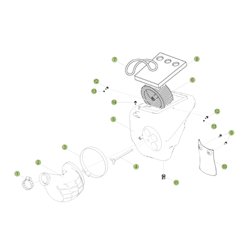 Beta RE125 16 Luftfilterkasten Ersatzteile