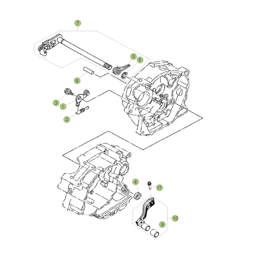 Beta RE125 16 Schaltung 2 Ersatzteile