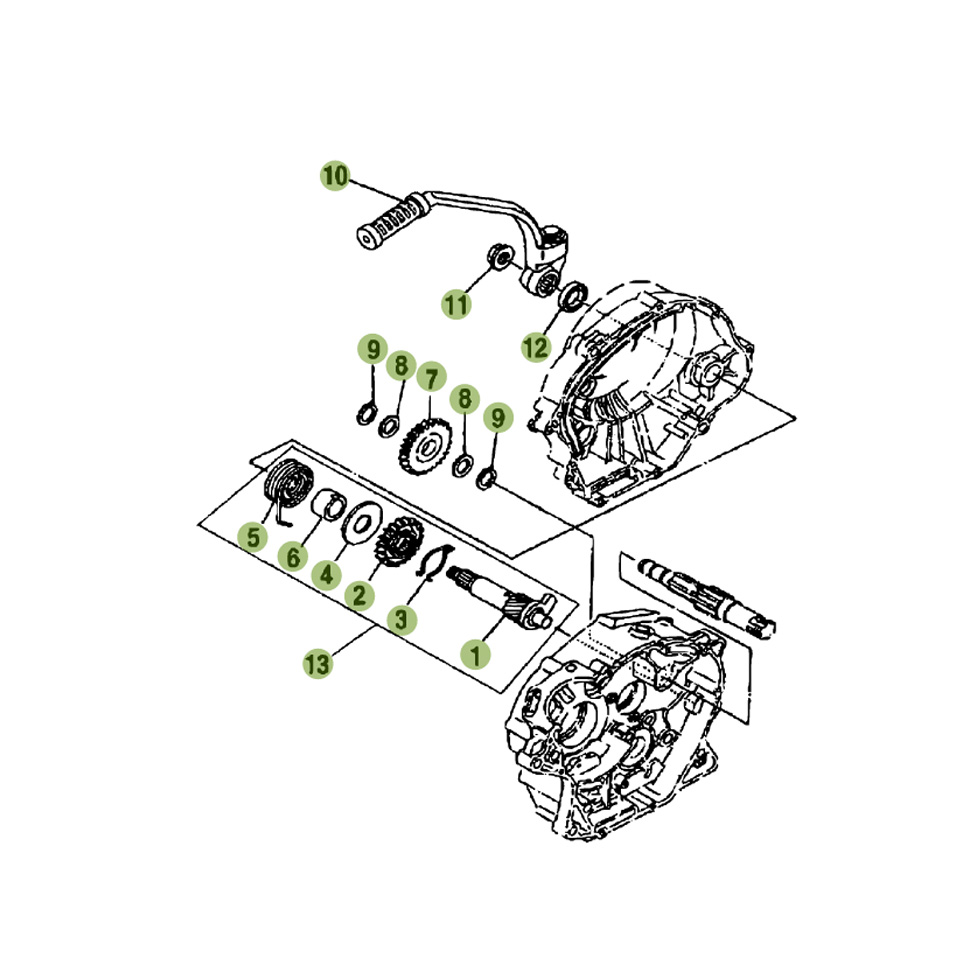 Beta RE125 16 Kickstarter Ersatzteile