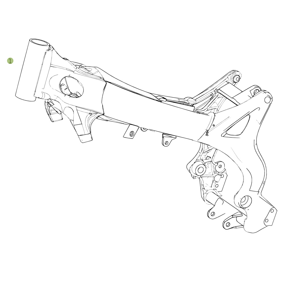 Beta REV250 4T 08 Rahmen/Ausleger Ersatzteile