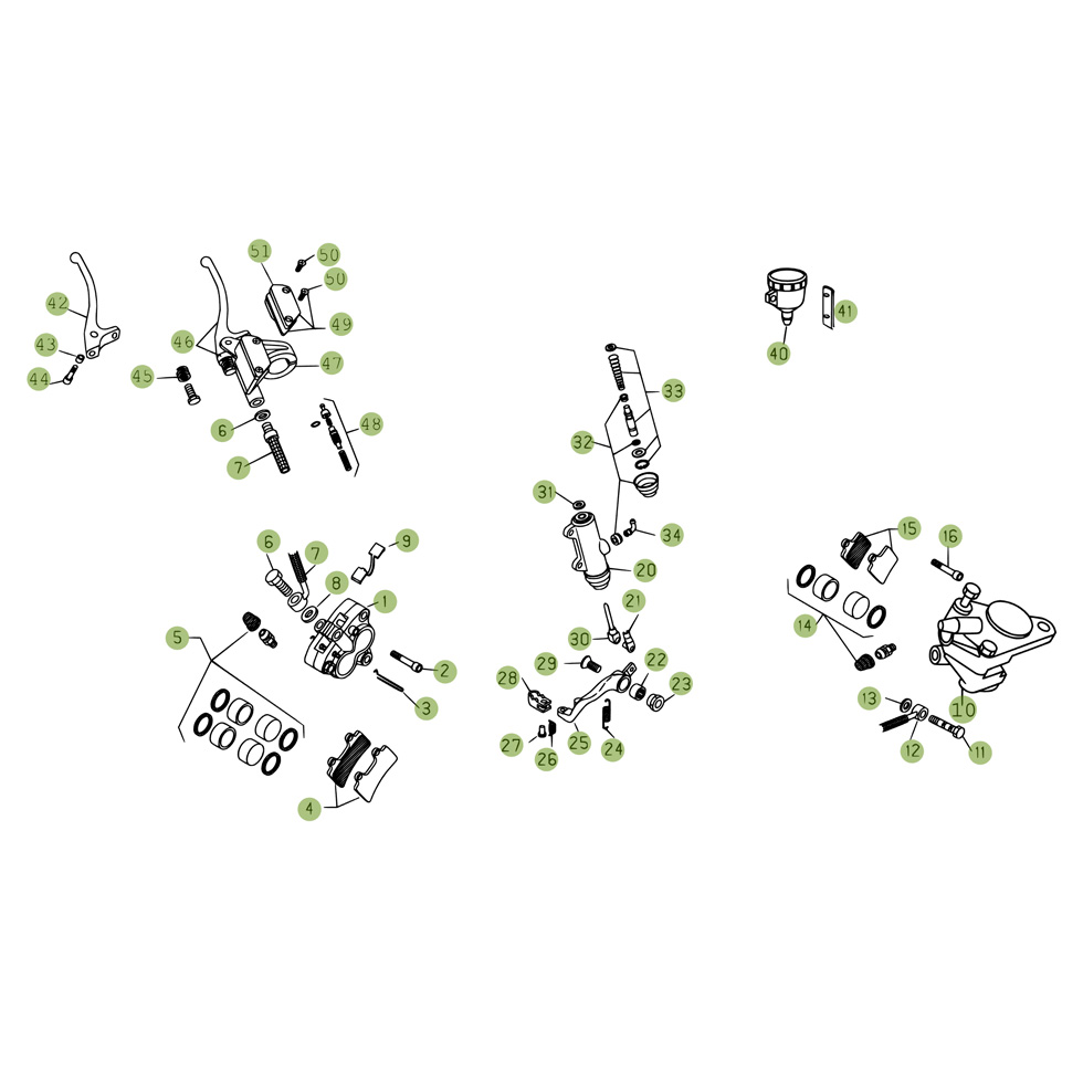 Beta REV250 4T 08 Bremsen Ersatzteile