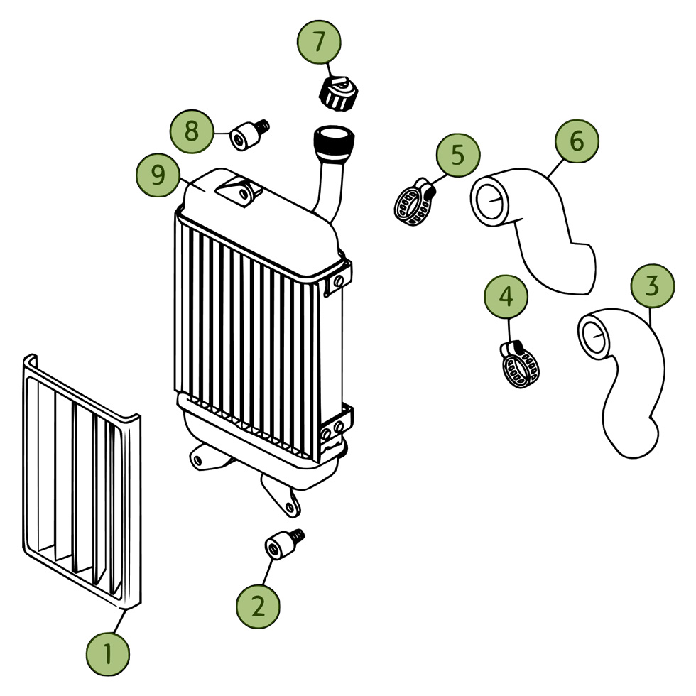 Beta REV250 4T 08 Kühlsystem Ersatzteile