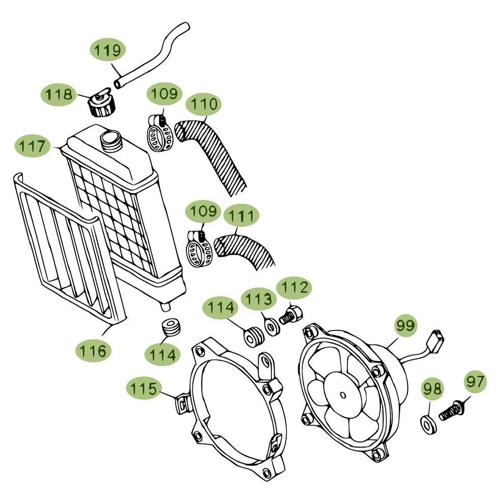 Beta REV50 08 Kühlsystem Ersatzteile