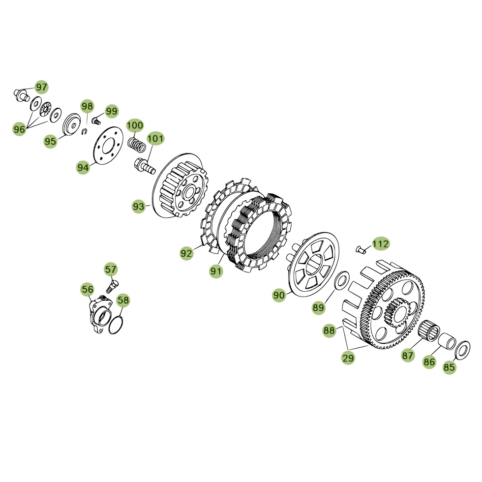 Beta REV80 08 Primärtrieb/Kupplung Ersatzteile