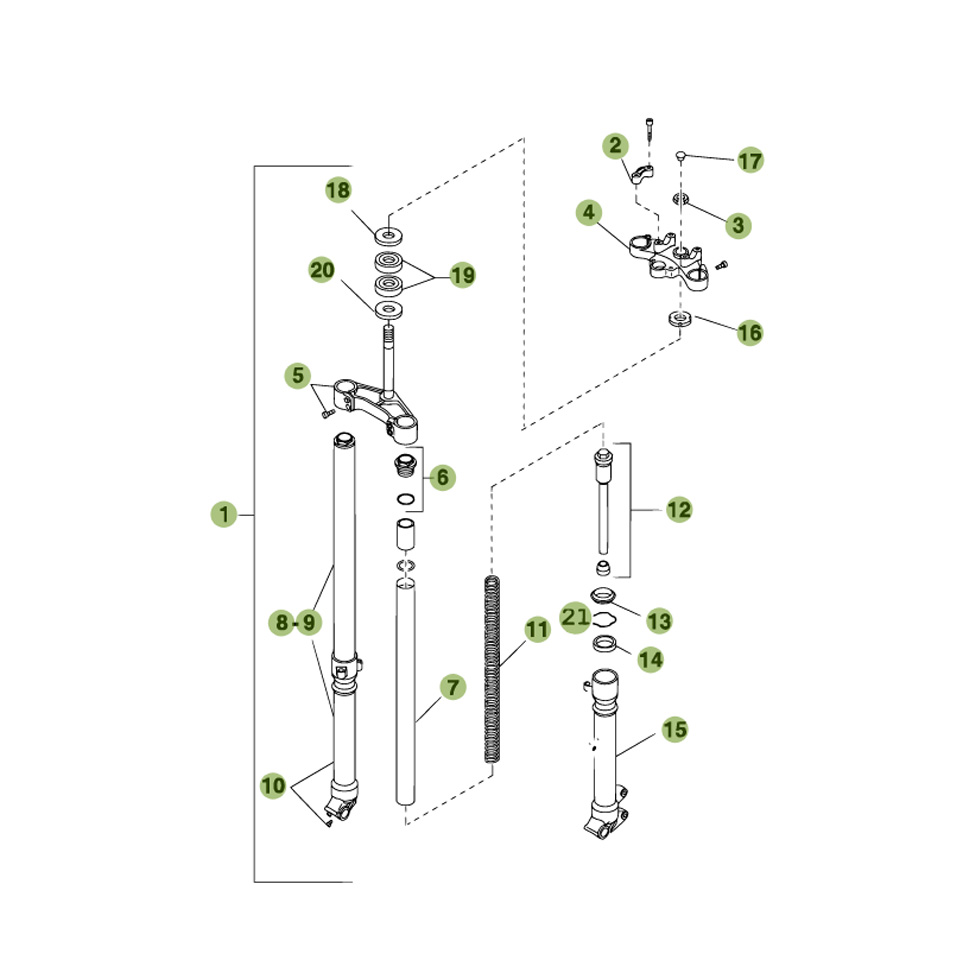 Beta RR125 09 Gabel Ersatzteile