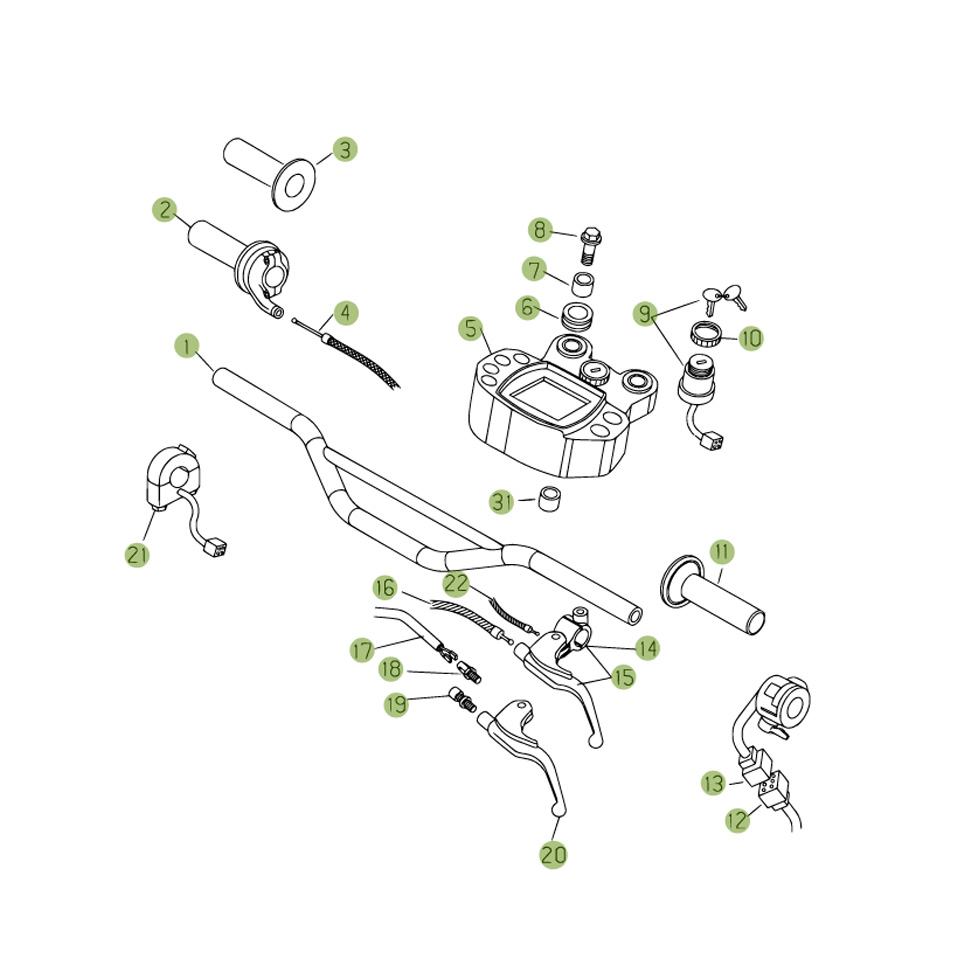 Beta RR125 09 Lenker/Armaturen Ersatzteile Beta RR125 09 Lenker/Armaturen Ersatzteile