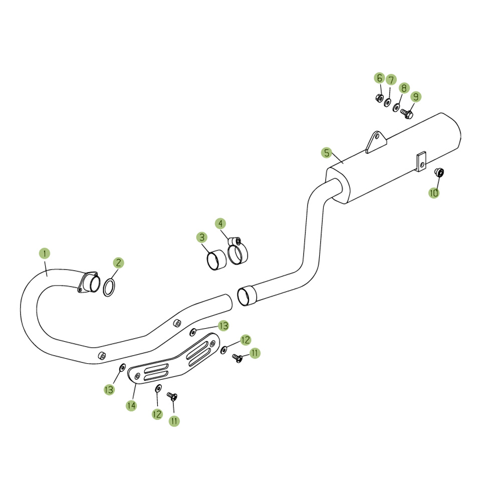 Beta RR125 11 Auspuffsystem Ersatzteile Beta RR125 11 Auspuffsystem Ersatzteile