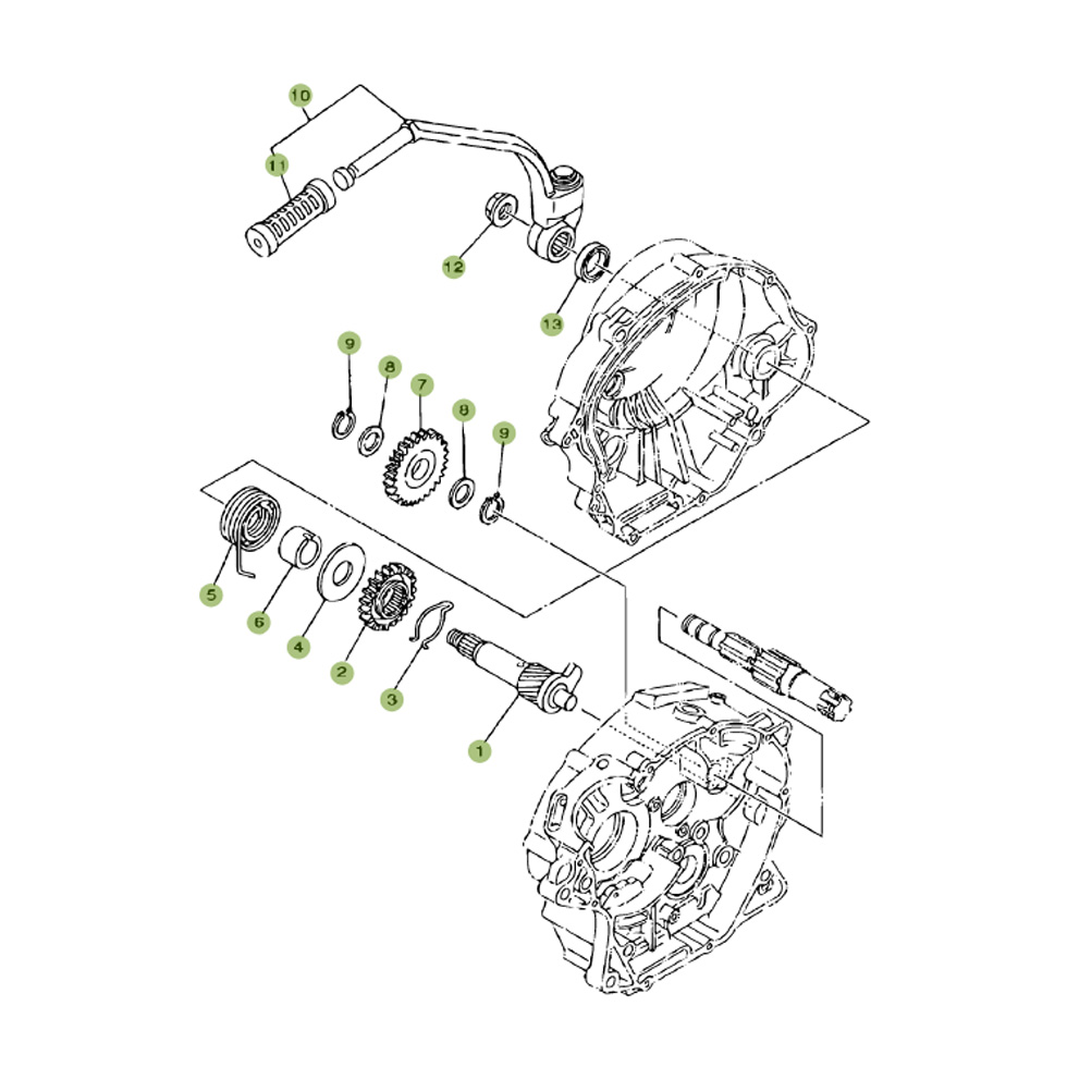 Beta RR125 11 Kickstarter Ersatzteile