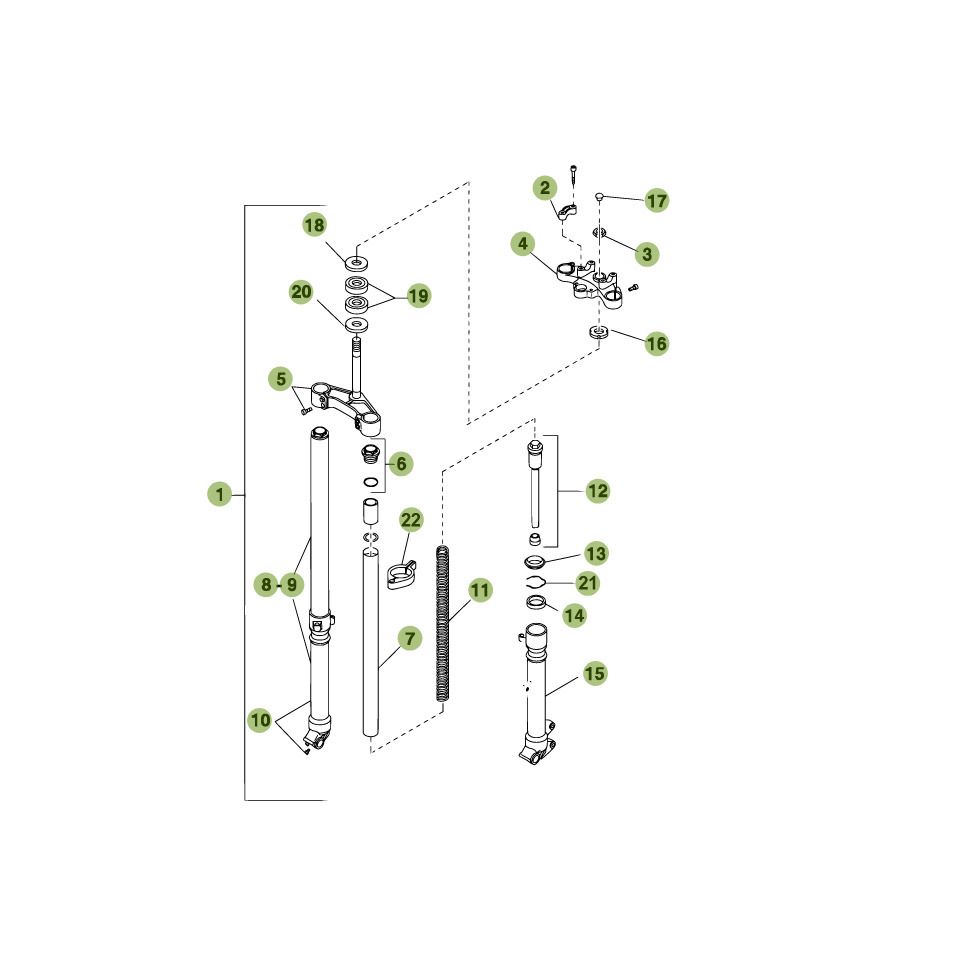 Beta RR125 11 Gabel Ersatzteile Beta RR125 11 Gabel Ersatzteile