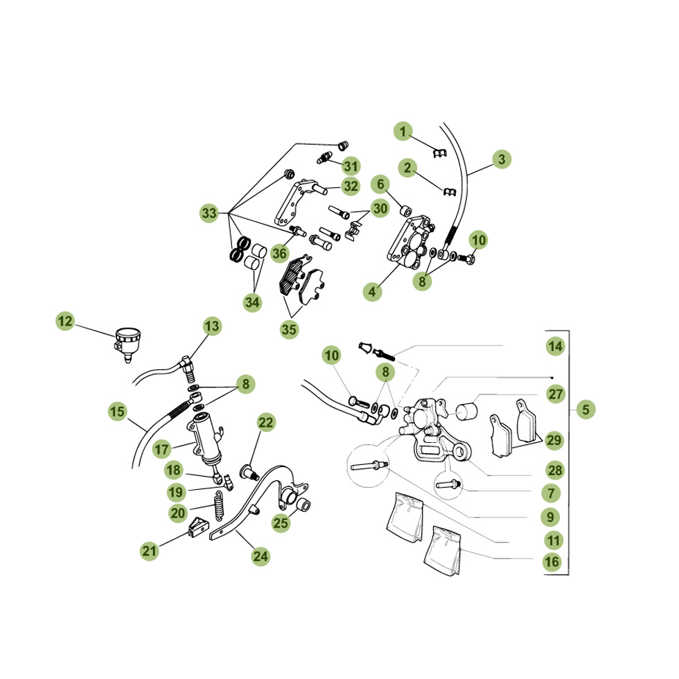 Beta RR125 11 Bremsen Ersatzteile