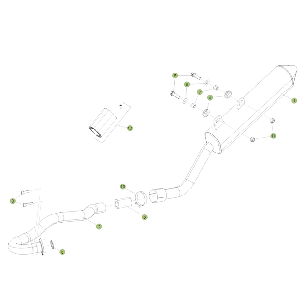 Beta RR125 13 Auspuffsystem Ersatzteile Beta RR125 13 Auspuffsystem Ersatzteile