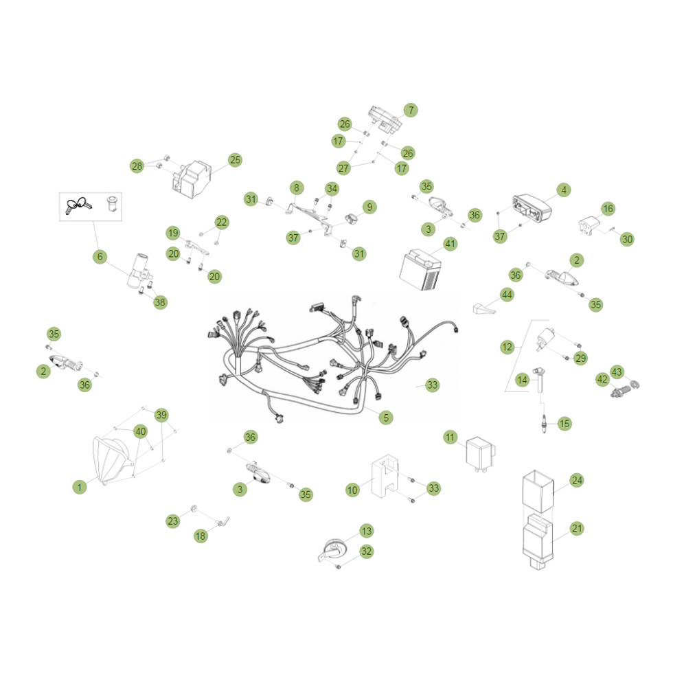Beta RR125 13 Kabelstrang Ersatzteile
