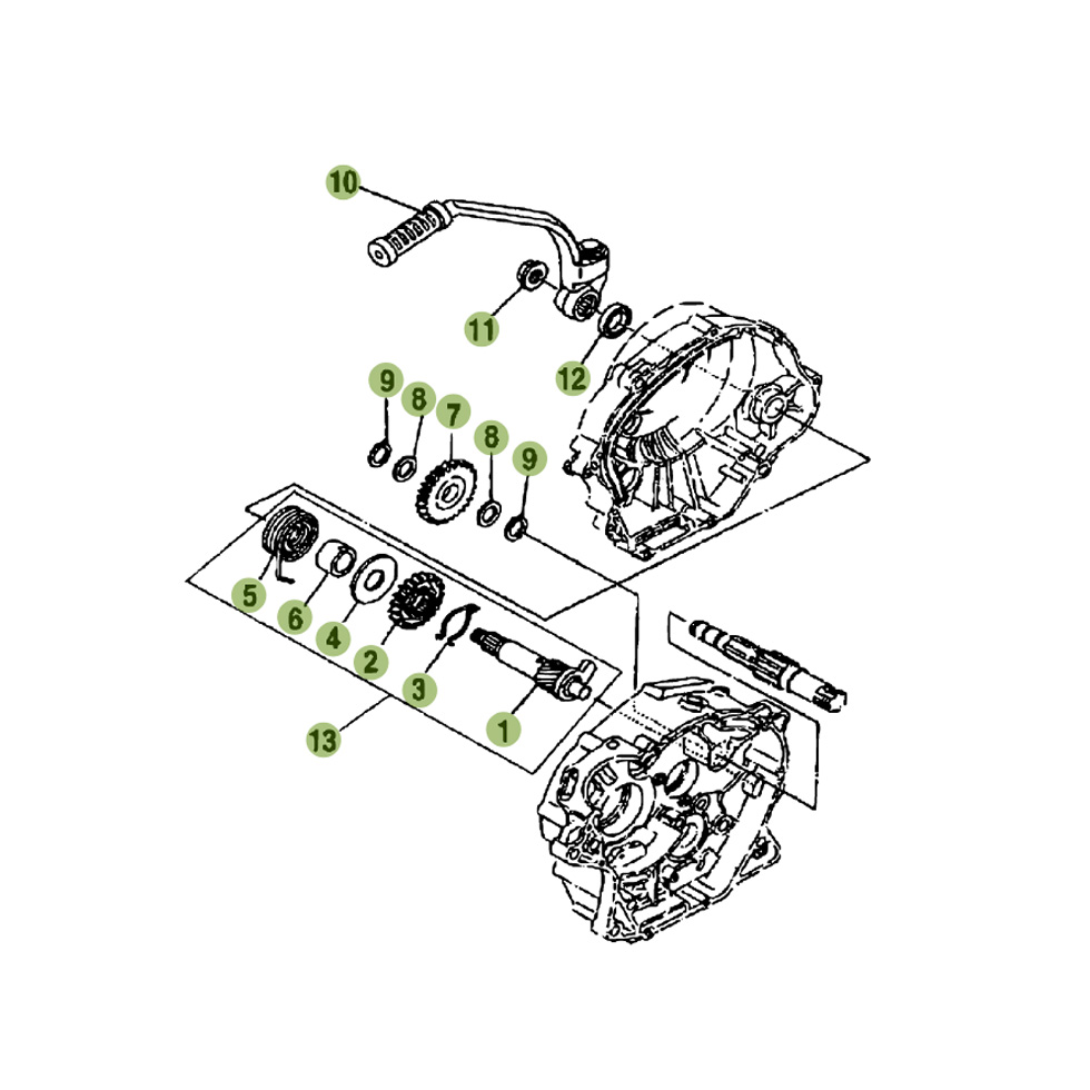 Beta RR125 13 Kickstarter Ersatzteile