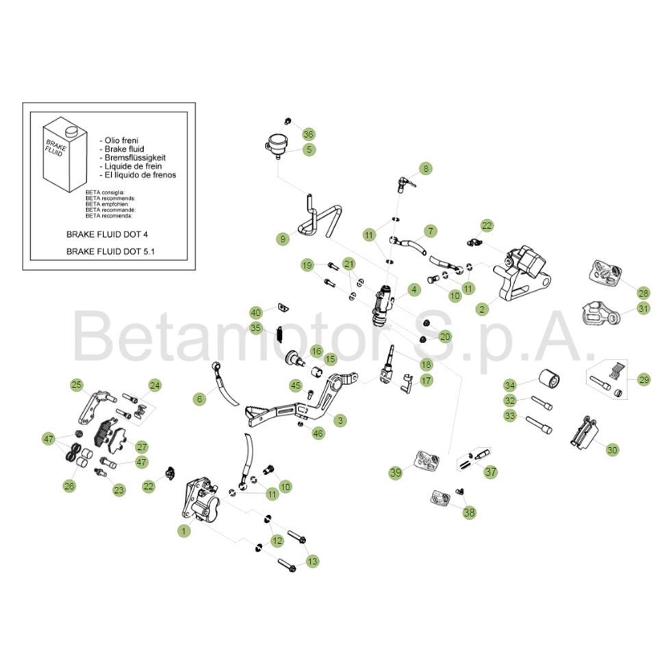 Beta RR125 14 Bremsen 1 Ersatzteile