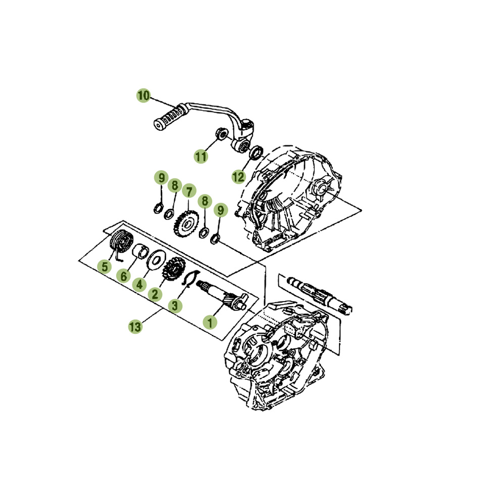 Beta RR125 16 Kickstarter Ersatzteile