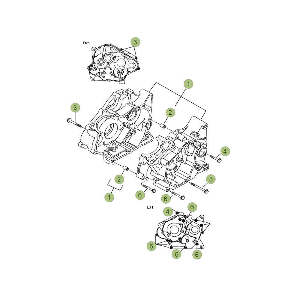 Beta RR125 LC 13 Motorgehäuse 1 Ersatzteile
