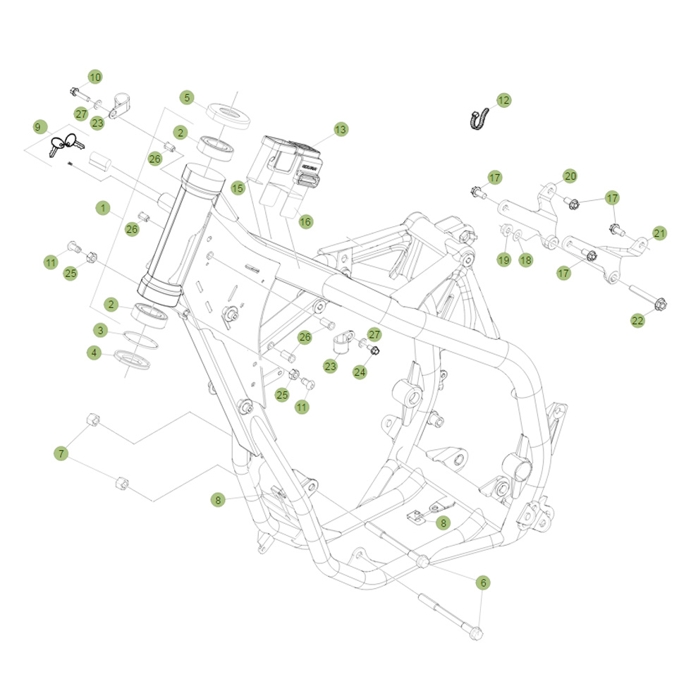 Beta RR250 2T 14 Rahmen/Ausleger Ersatzteile Beta RR250 2T 14 Rahmen/Ausleger Ersatzteile