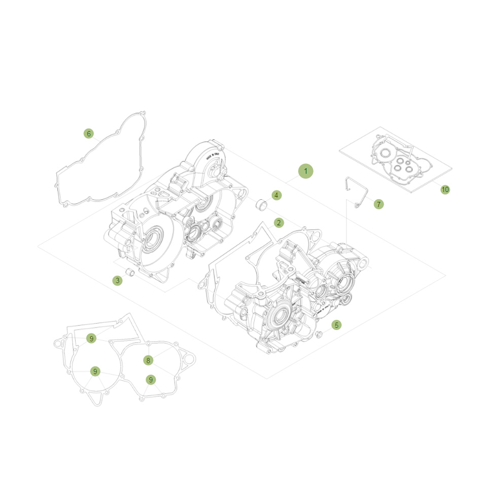 Beta RR250 2T 14 Motorgehäuse 1 Ersatzteile