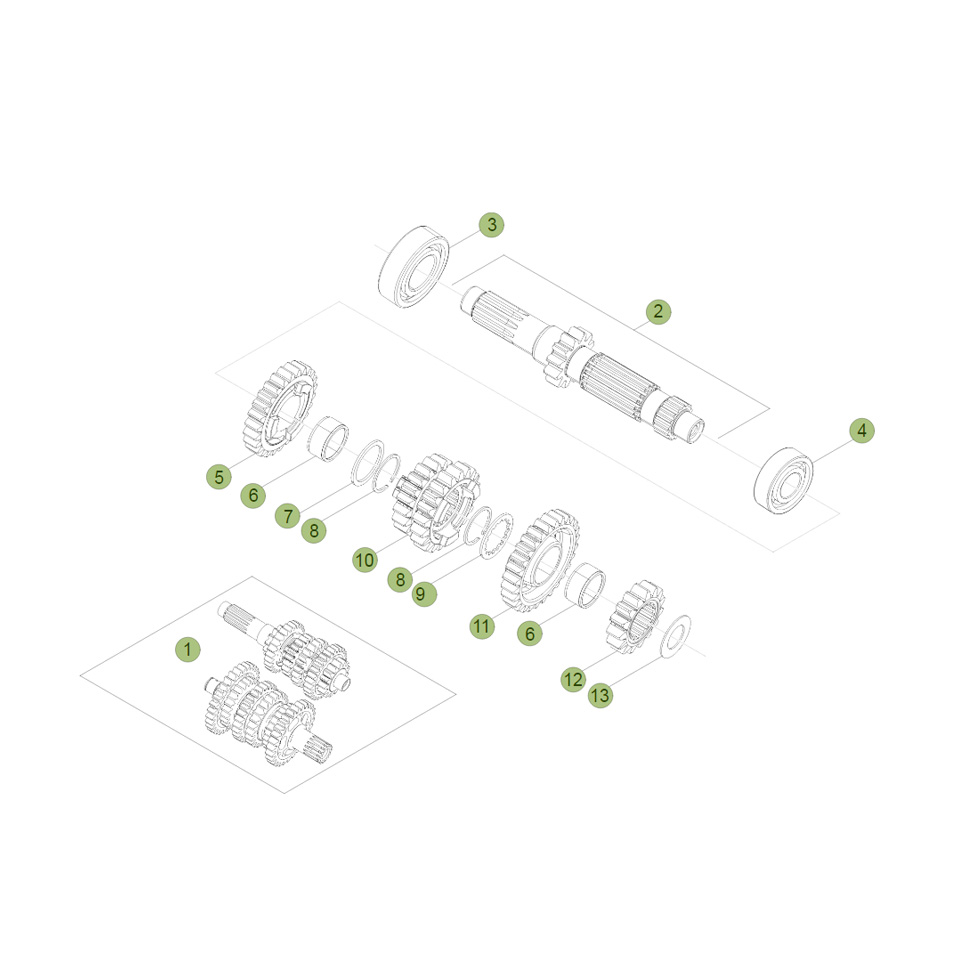 Beta RR250 2T 14 Getriebe 1 Ersatzteile Beta RR250 2T 14 Getriebe 1 Ersatzteile