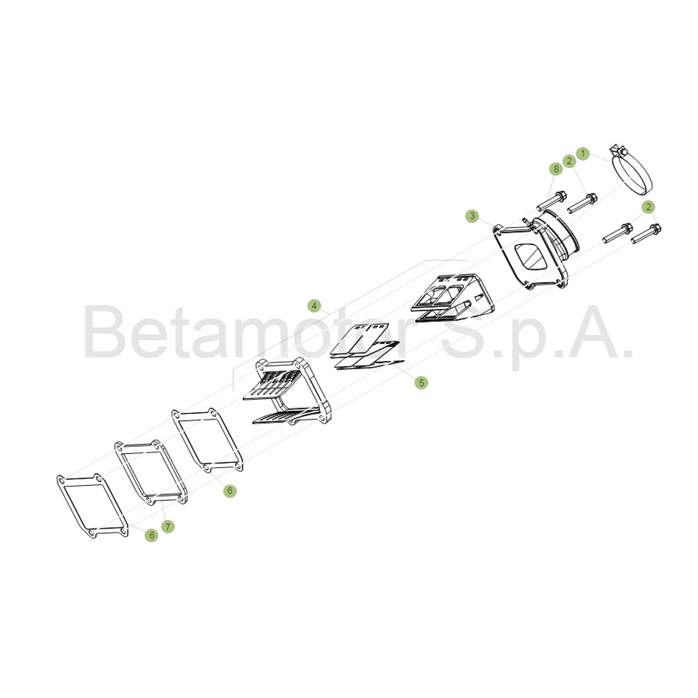 Beta  RR300 18 Motorgehäuse 3 Ersatzteile