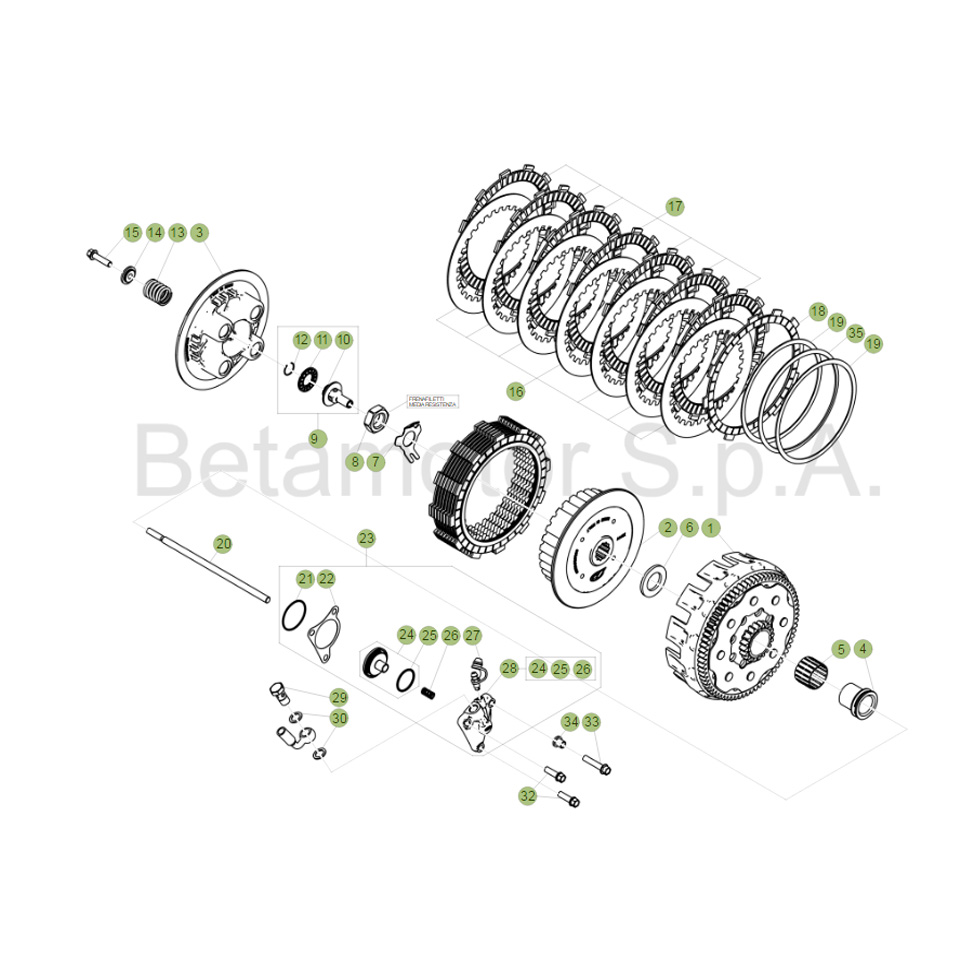 Beta RR300 18 Primärtrieb/Kupplung Ersatzteile Beta RR300 18 Primärtrieb/Kupplung Ersatzteile