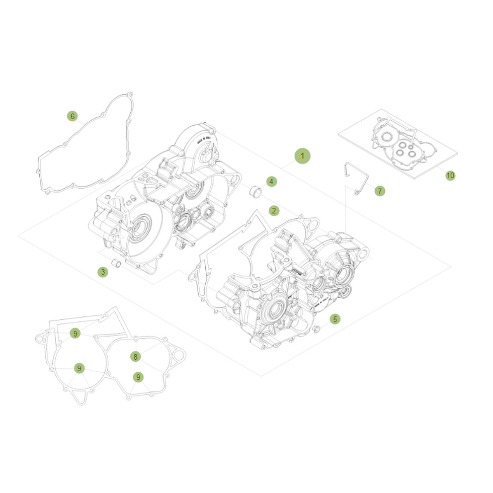 Beta RR250 2T Racing 15 Motorgehäuse 1 Ersatzteile