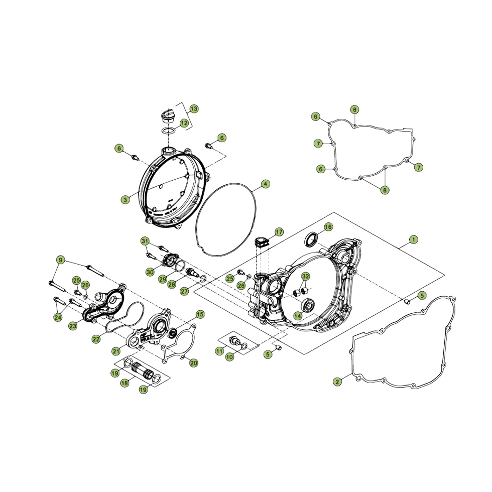 Beta RR300 RC 17 Motorgehäuse 2 Ersatzteile